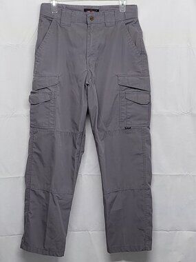 Tru Spec Tactical Cargo Pants Mens 30X29 Ripstop Hidden Elastic Waistband Gray